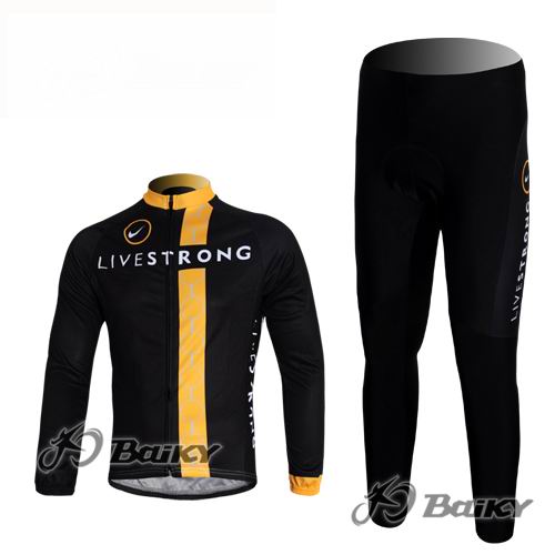 Maillot Livestrong negro amarillo mangas larga